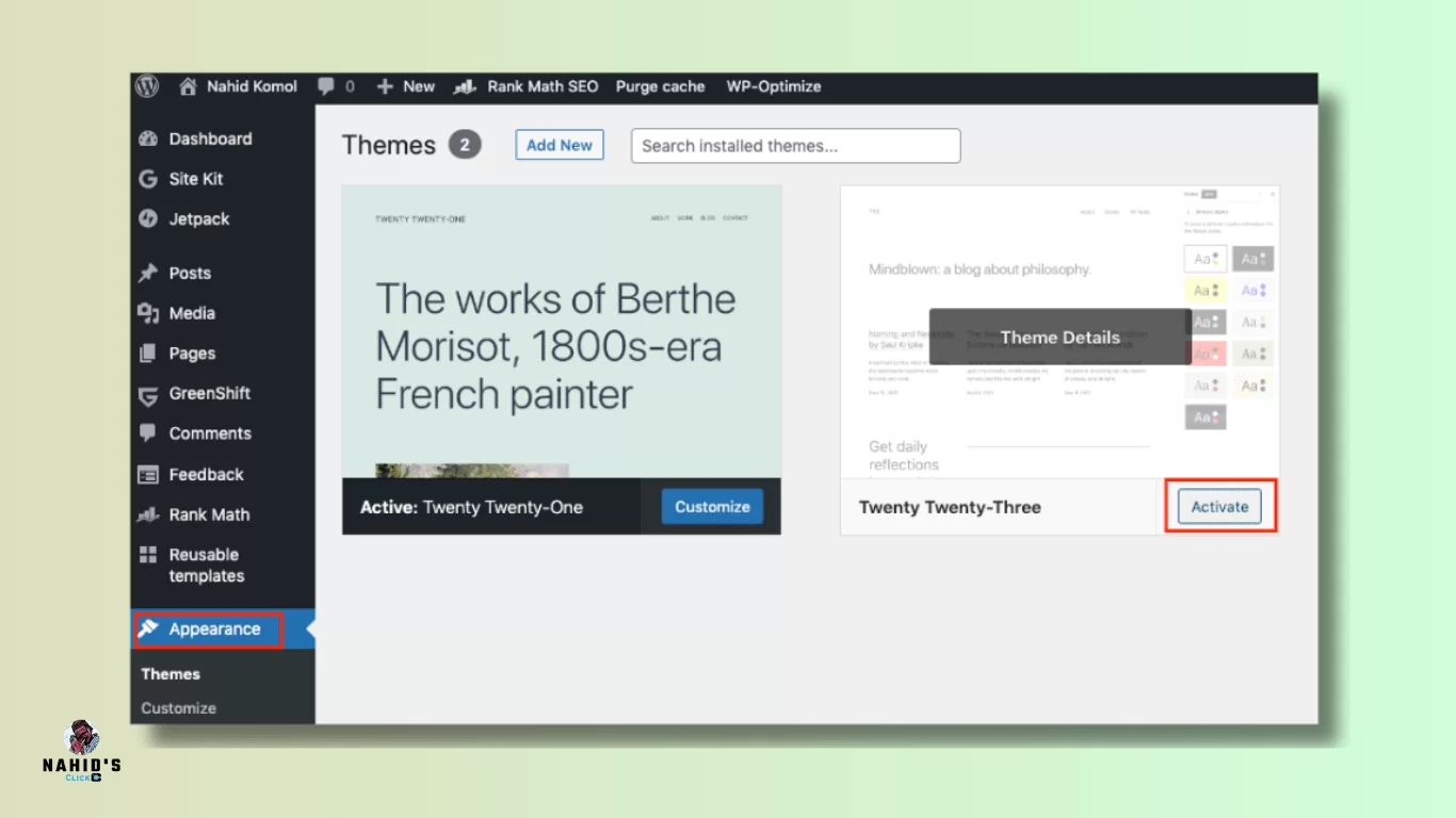 Choosing a theme