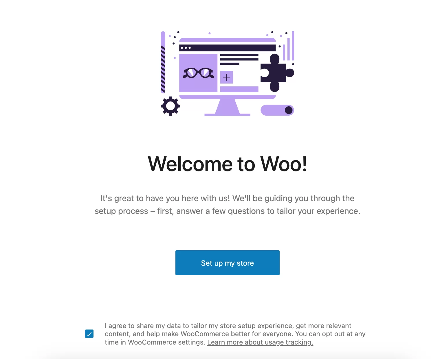 Setup WooCommerce wizard