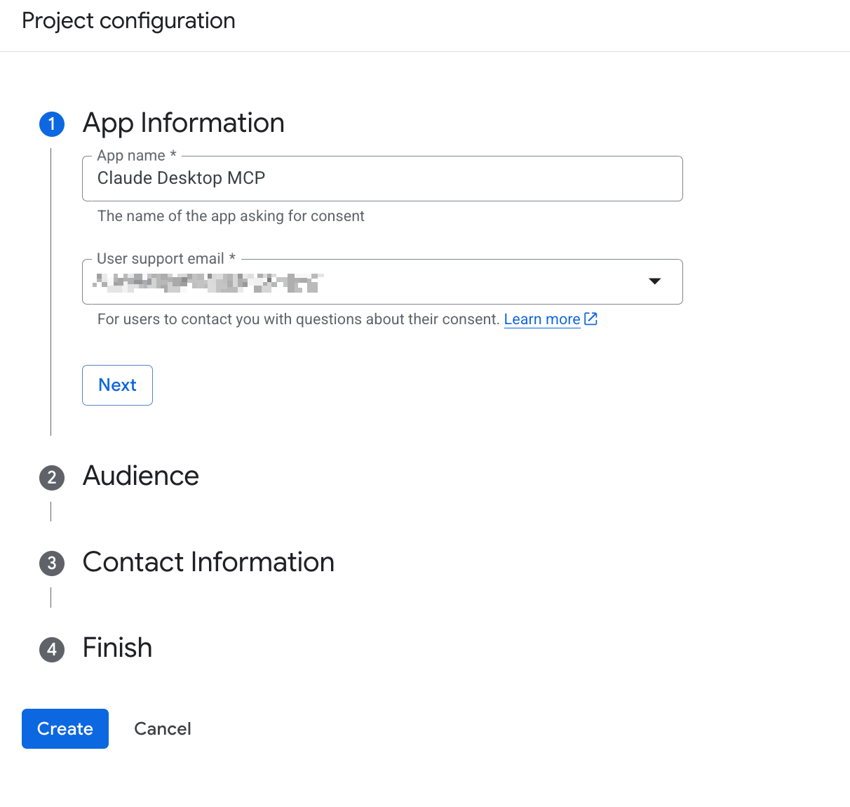 App information for Claude Desktop MCP