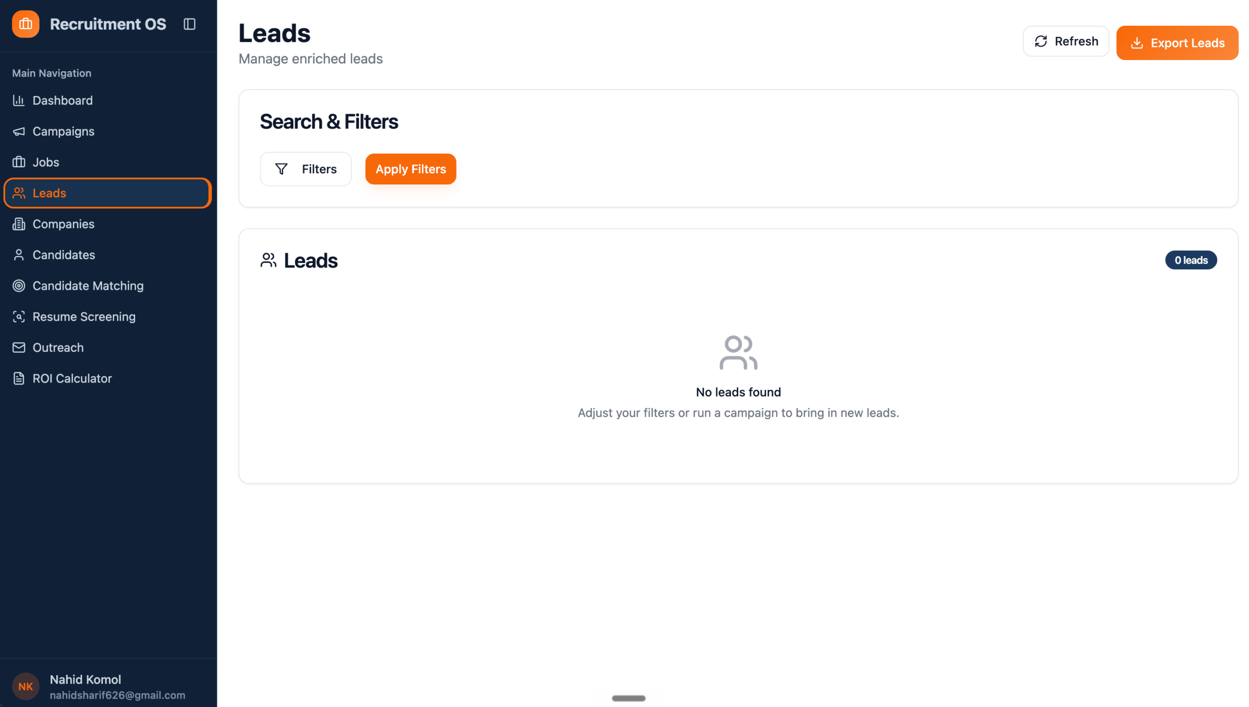 Filtering the leads